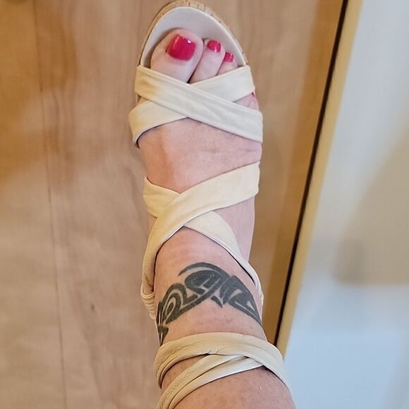 ESP faux leather wrap sandals - Picture 3 of 10